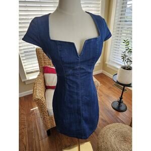Guess Blue Denim Mini Dress